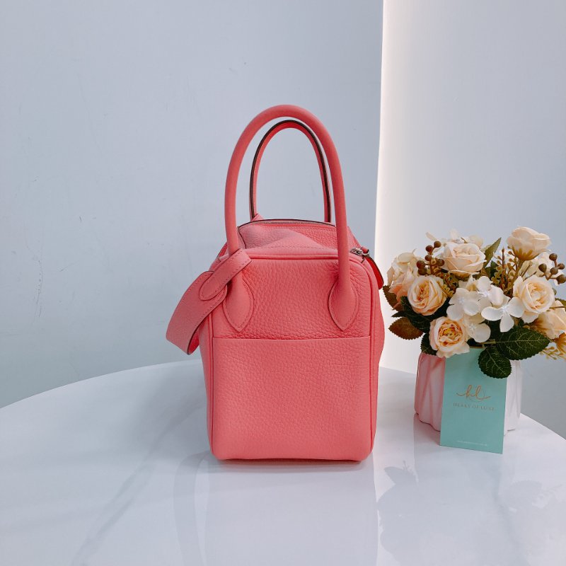 MS0508 Hermes 愛馬仕 琳迪 杜鵑粉 銀扣  Lindy 26 Clemence 8W Rose Azalee x PHW-2