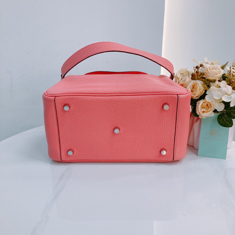 MS0508 Hermes 愛馬仕 琳迪 杜鵑粉 銀扣  Lindy 26 Clemence 8W Rose Azalee x PHW-4