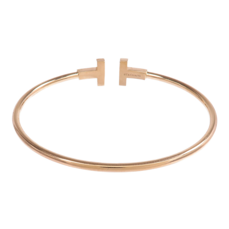 TIFFANY＆CO 18K玫瑰金T Wire手鐲-3
