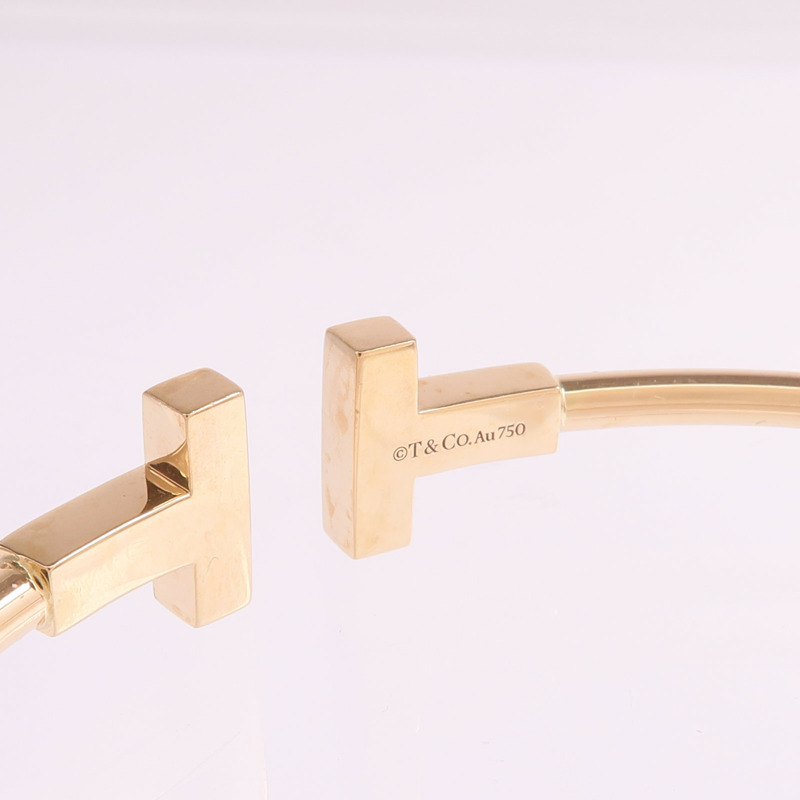 TIFFANY＆CO 18K玫瑰金T Wire手鐲-5