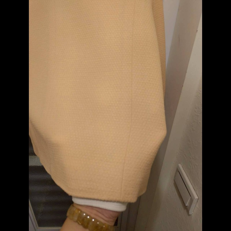 Chanel 膚色羊毛料雙口袋外套-15