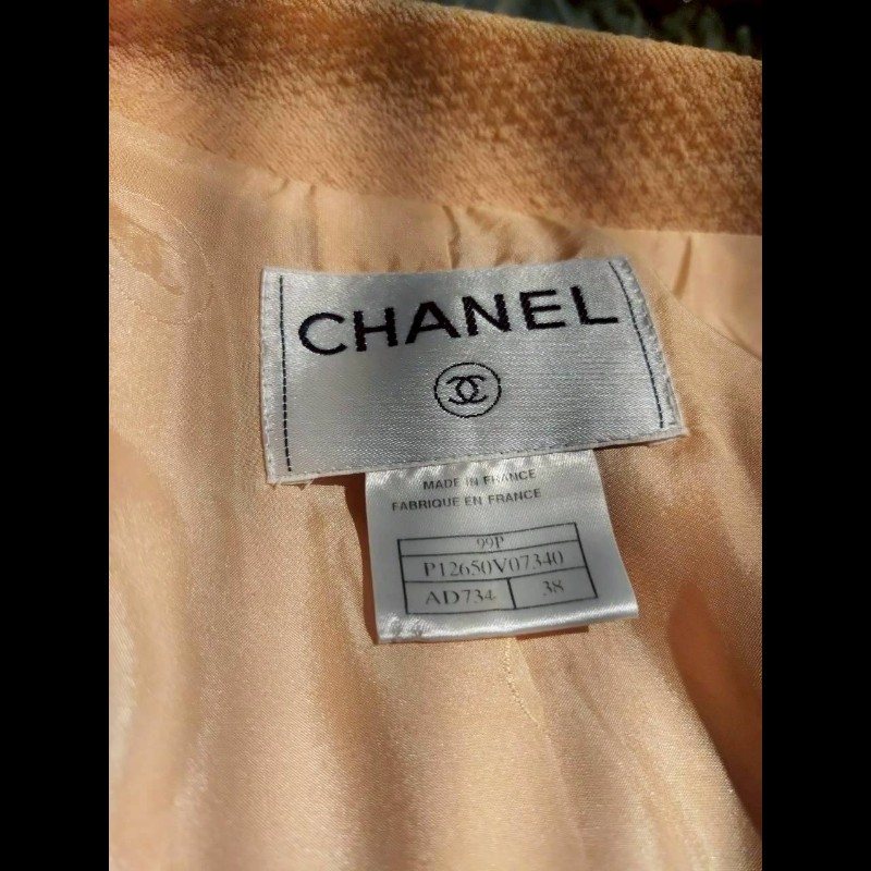 Chanel 膚色羊毛料雙口袋外套-17