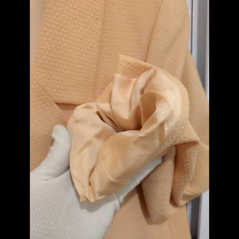 Chanel 膚色羊毛料雙口袋外套-21