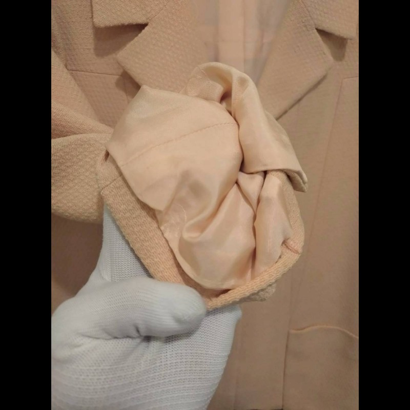 Chanel 膚色羊毛料雙口袋外套-22