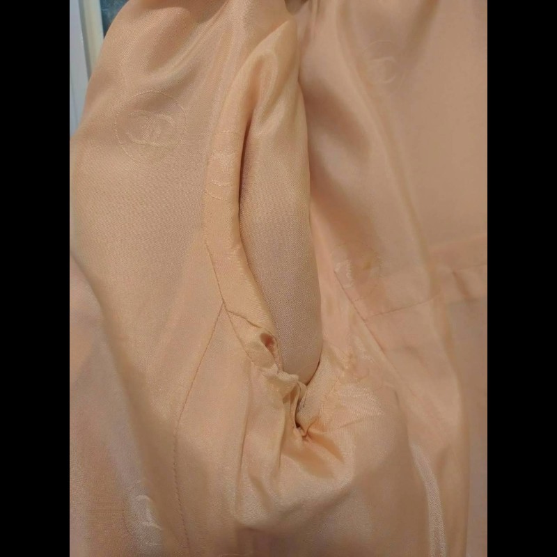 Chanel 膚色羊毛料雙口袋外套-28