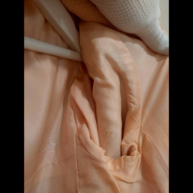 Chanel 膚色羊毛料雙口袋外套-29