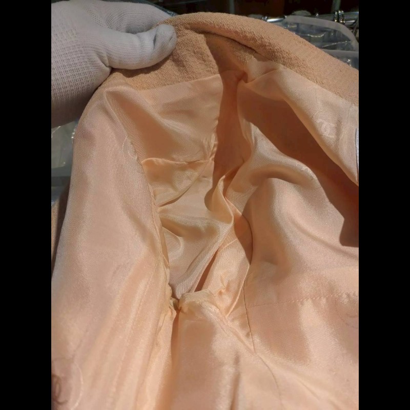 Chanel 膚色羊毛料雙口袋外套-30