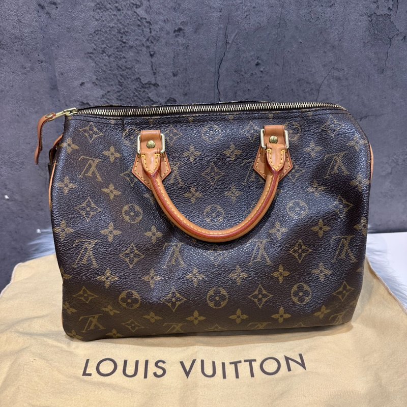 💎Han's house精品服飾💎LOUIS VUITTON 經典花紋SPEEDY 25 HANDBAG-0
