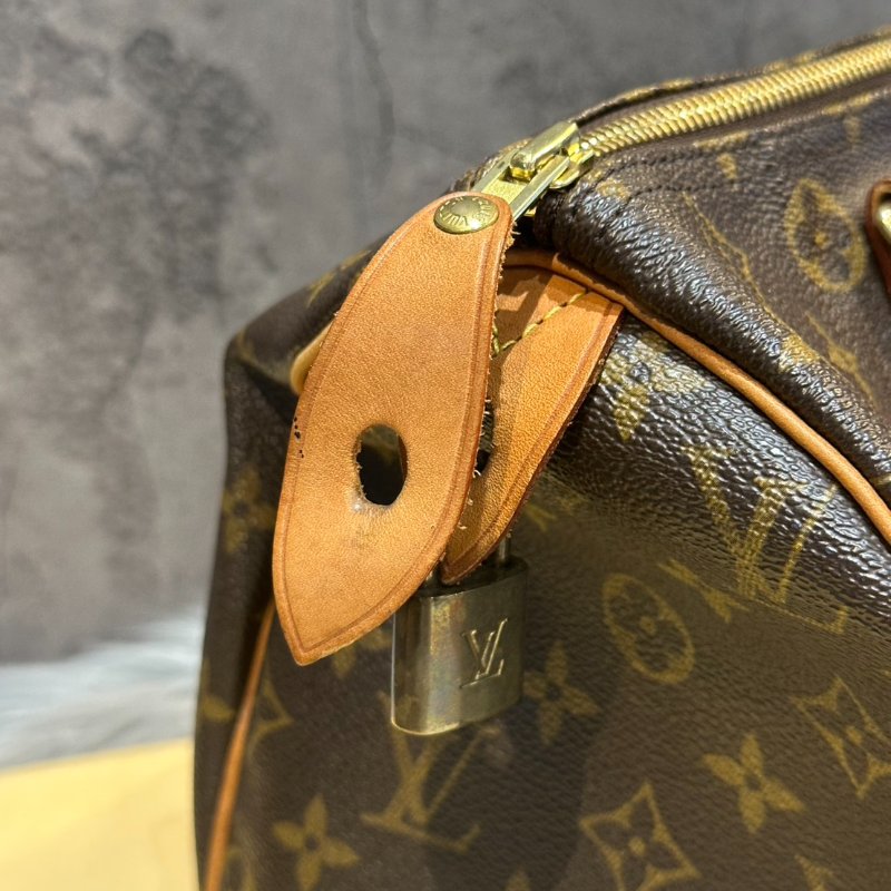 💎Han's house精品服飾💎LOUIS VUITTON 經典花紋SPEEDY 25 HANDBAG-6