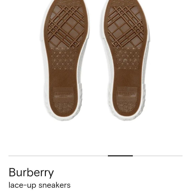 💎Han's house精品服飾💎burberry 格紋 立體字 鞋 帆布鞋-3