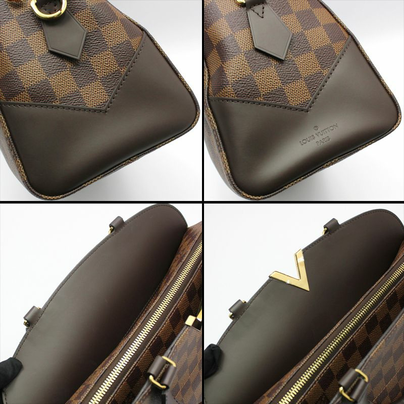 【包稅】LOUIS VUITTON Damier Ebene Kensington 保齡球單肩包-6