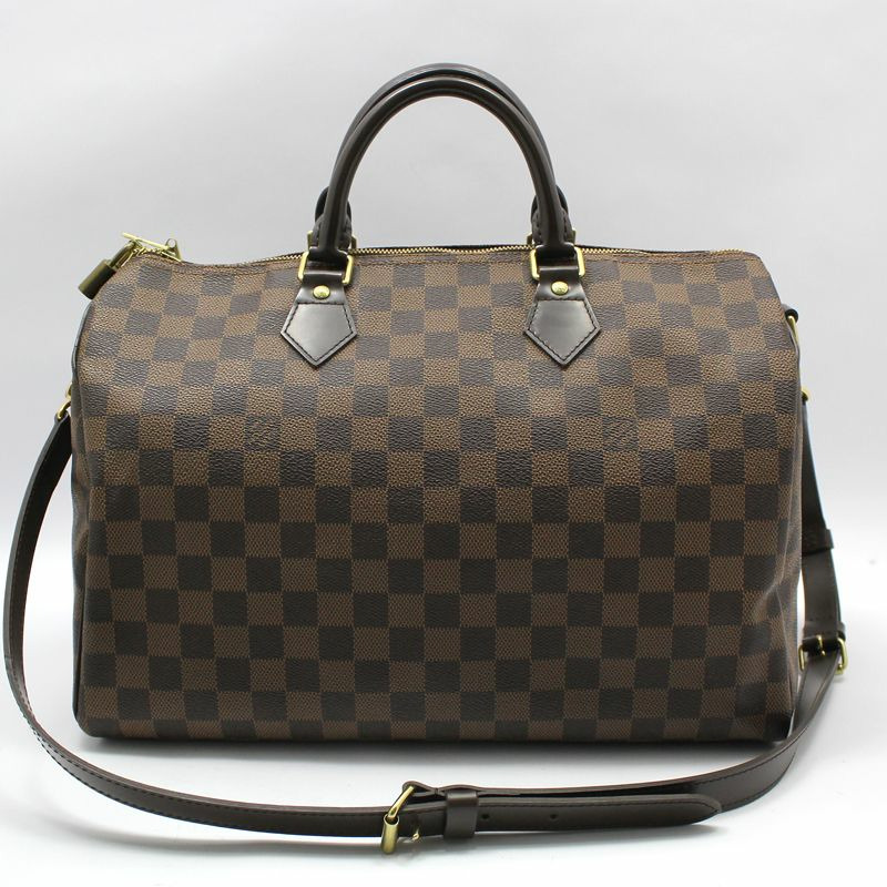 【包稅】LOUIS VUITTON Damier Ebene Bandoulière Speedy 35 單肩包-0