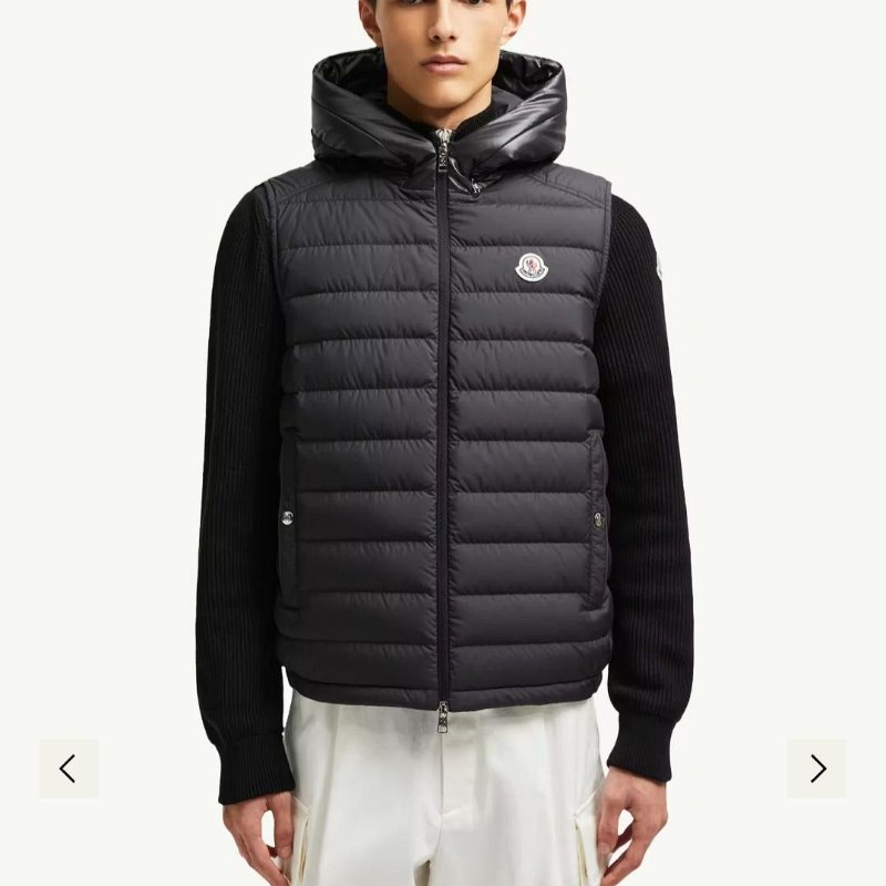 💎Han's house精品服飾💎 moncler Bourget 羽絨 連帽 背心 原價45000 深藍-2