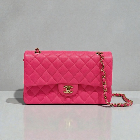 莉亞精品♡Chanel cf25 桃紅 二手美包