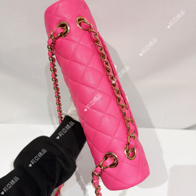莉亞精品♡Chanel cf25 桃紅 二手美包-4