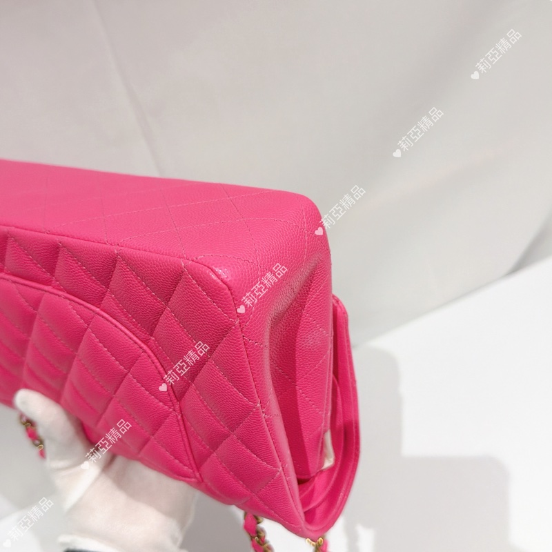 莉亞精品♡Chanel cf25 桃紅 二手美包-11