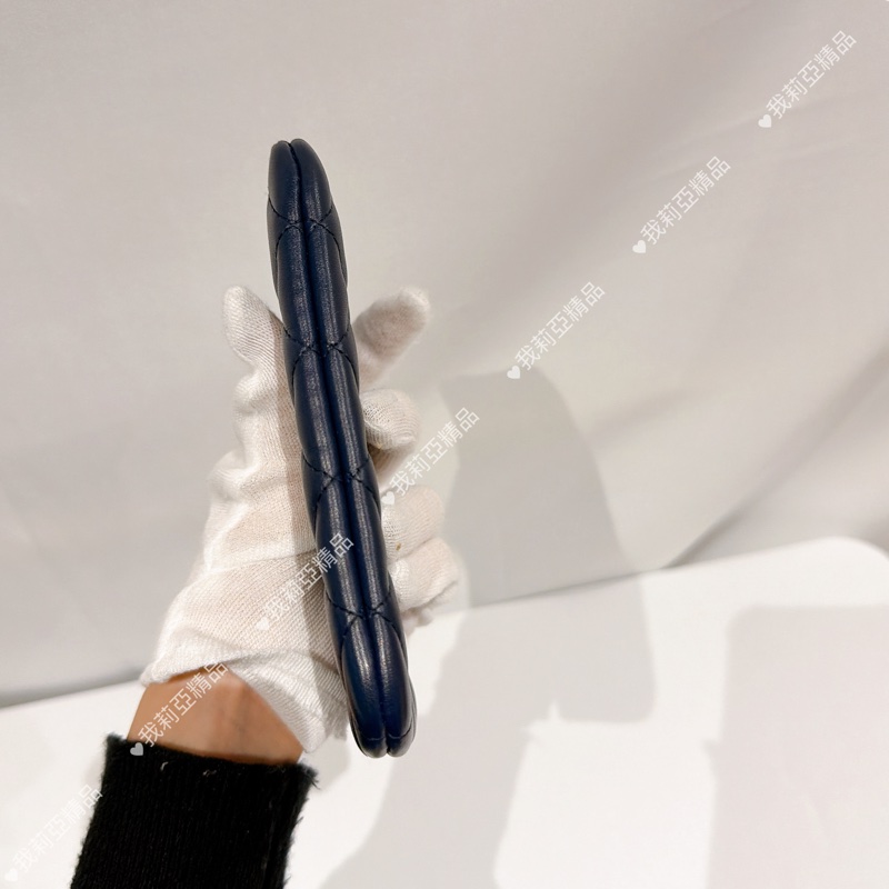 莉亞精品♡ Chanel ㄧ字零錢包 深藍 二手美品-6