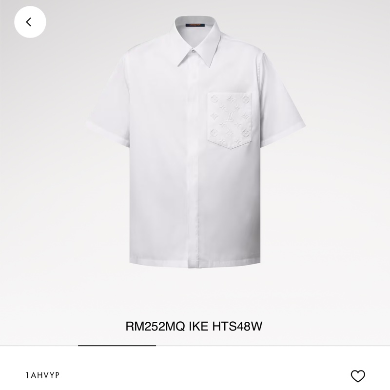 Louis Vuitton white monogram pocket short sleeve shirt S 短袖 襯衫-0