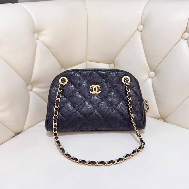 ✨Chanel 24K黑金保齡球包 閒置99新🖤-2