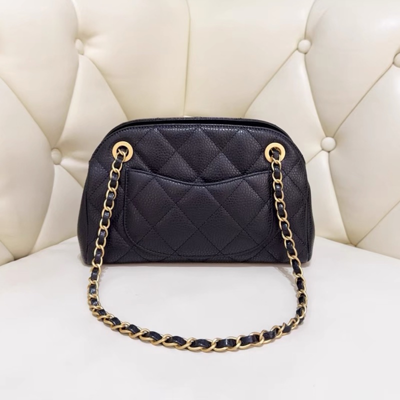 ✨Chanel 24K黑金保齡球包 閒置99新🖤-4