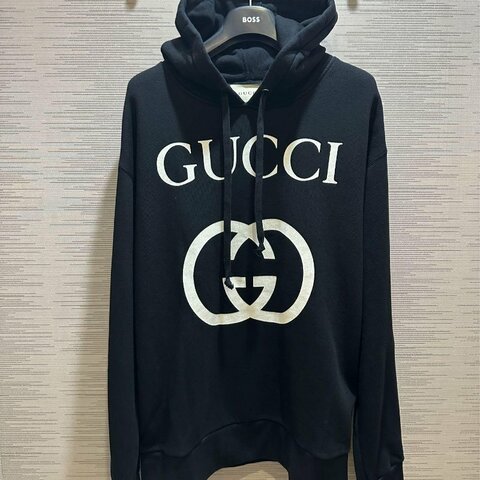 💎Han's house精品服飾💎 GUCCI 復古 LOGO 連帽 衛衣 帽T  原價39700