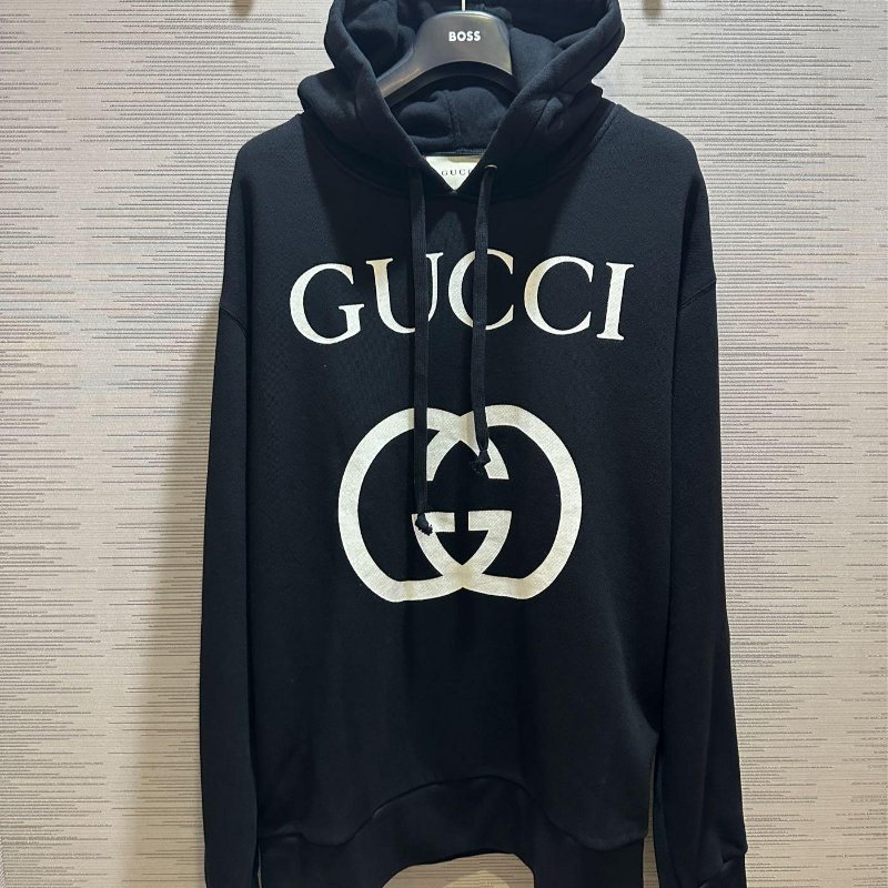 💎Han's house精品服飾💎 GUCCI 復古 LOGO 連帽 衛衣 帽T  原價39700-0