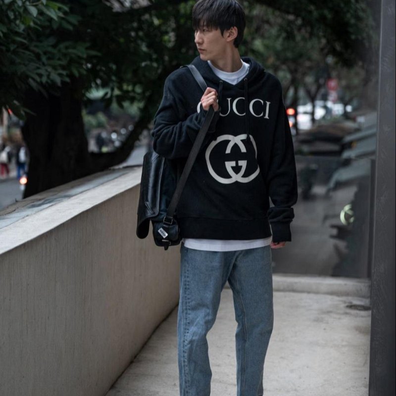 💎Han's house精品服飾💎 GUCCI 復古 LOGO 連帽 衛衣 帽T  原價39700-7
