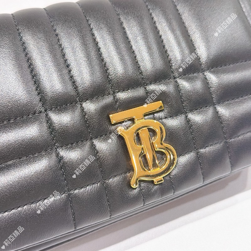 莉亞精品♡Burberry Lola黑金鏈包 近新美包-1