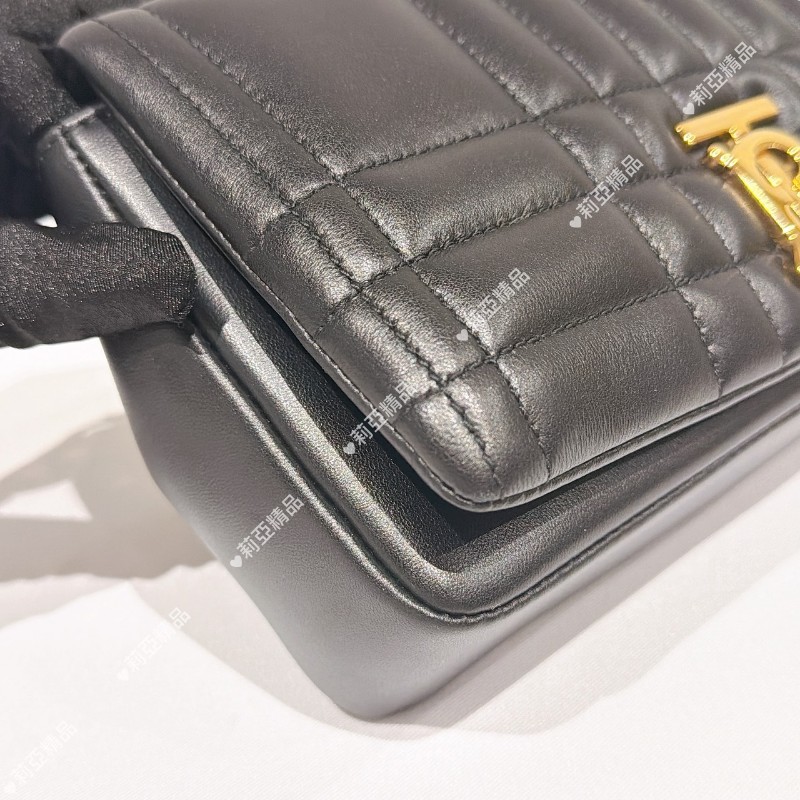 莉亞精品♡Burberry Lola黑金鏈包 近新美包-2