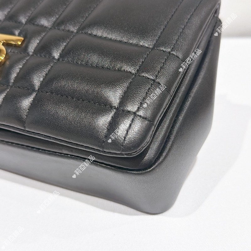 莉亞精品♡Burberry Lola黑金鏈包 近新美包-3