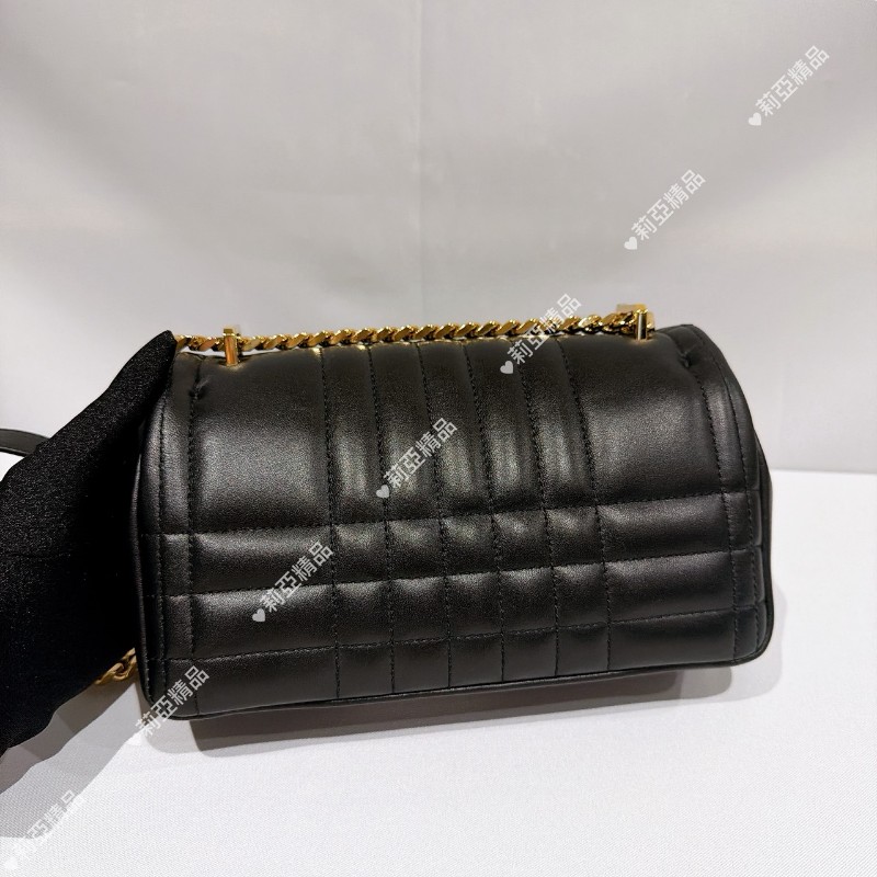 莉亞精品♡Burberry Lola黑金鏈包 近新美包-7