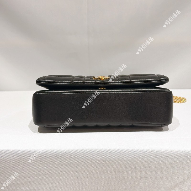 莉亞精品♡Burberry Lola黑金鏈包 近新美包-10