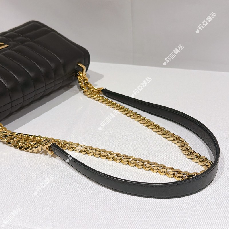 莉亞精品♡Burberry Lola黑金鏈包 近新美包-13