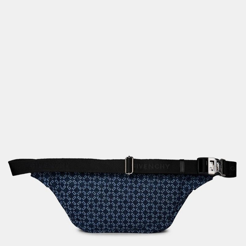 💎Han's house精品服飾💎GIVENCHY 紀梵希 牛仔 滿版 4G 立體刺繡 腰包  原價34100-2