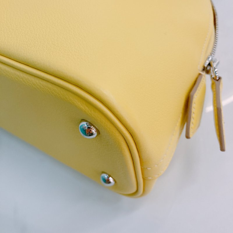 MS0506 Hermes 愛馬仕 保齡球包 檸檬黃色 銀扣 Bolide 25 Evercolor 9R Lime x PHW-8