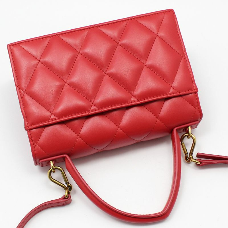 【包稅】BALENCIAGA 紅色絎縫 Sharp XS 斜背包-3