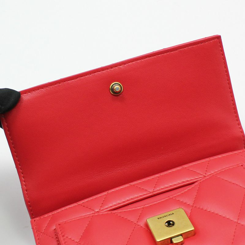 【包稅】BALENCIAGA 紅色絎縫 Sharp XS 斜背包-5