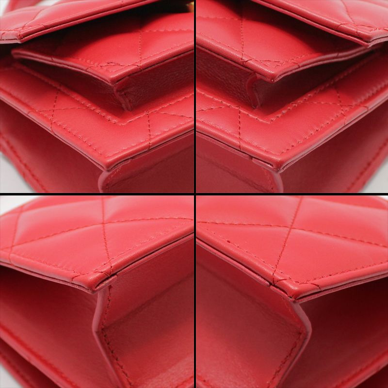 【包稅】BALENCIAGA 紅色絎縫 Sharp XS 斜背包-9