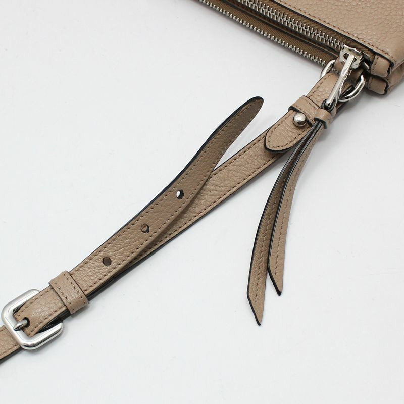 【包稅】PRADA 粉紅米色 Vitello Phoenix 斜背包-5