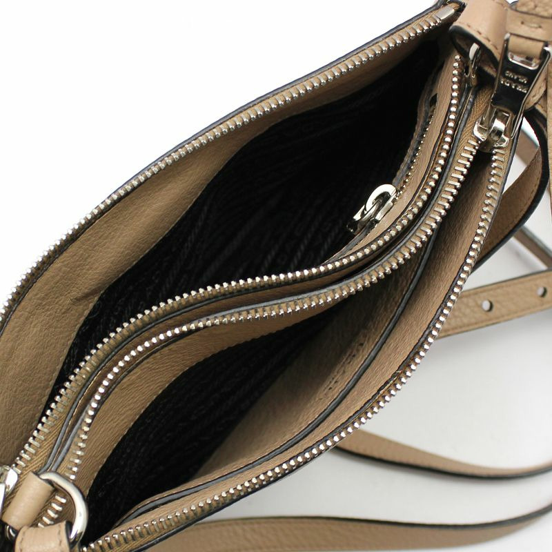 【包稅】PRADA 粉紅米色 Vitello Phoenix 斜背包-6