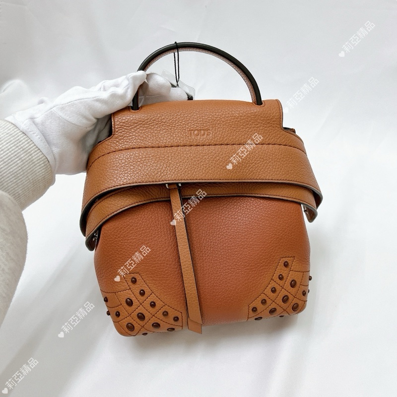 莉亞精品♡TODS Wave 牛皮大嘴包 二手-3