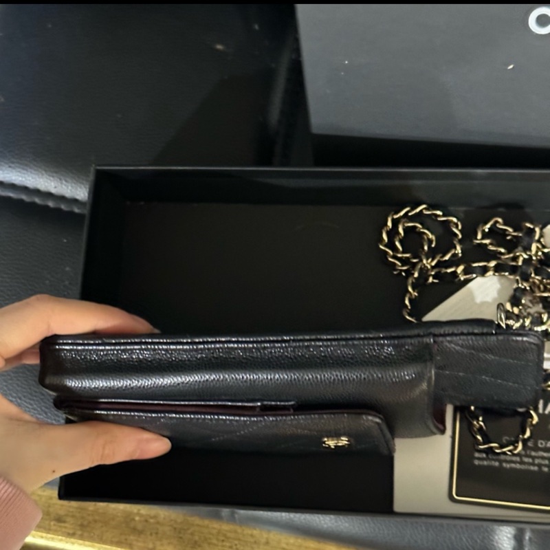 全配❤️香奈兒 #黑金 #荔枝皮 #手機包 #卡包-8