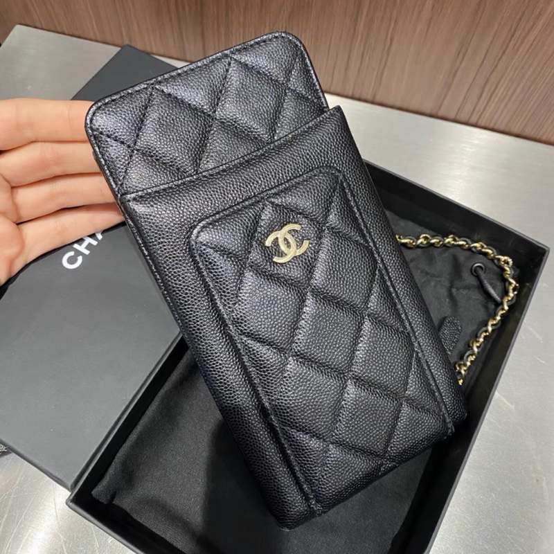 全配❤️香奈兒 #黑金 #荔枝皮 #手機包 #卡包-11