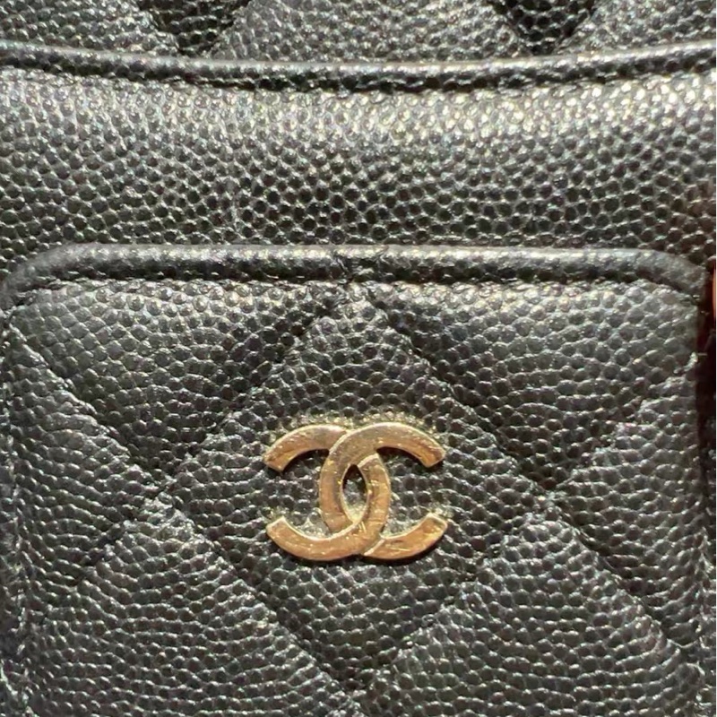 全配❤️香奈兒 #黑金 #荔枝皮 #手機包 #卡包-14