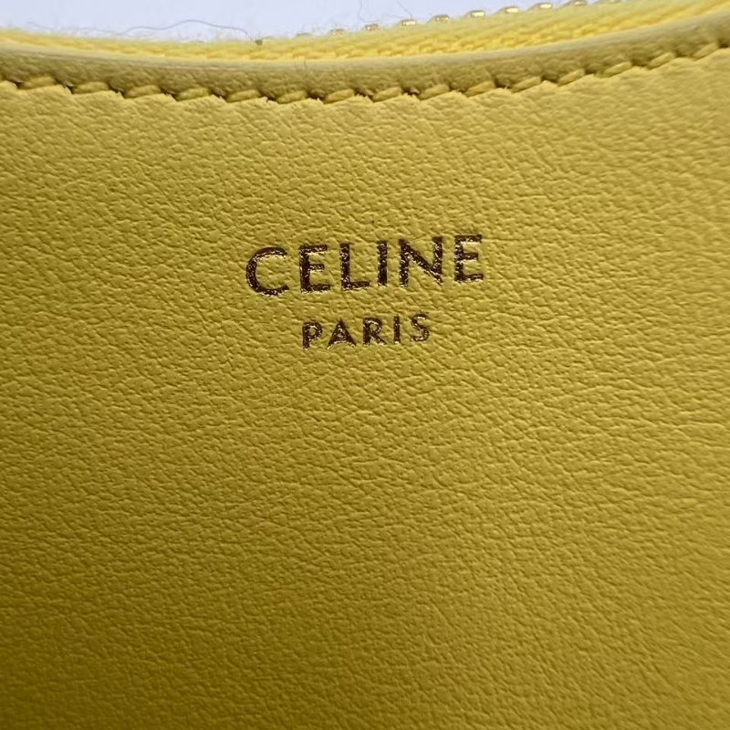 CELINE Mini Ava 小雞黃全皮款腋下包-1