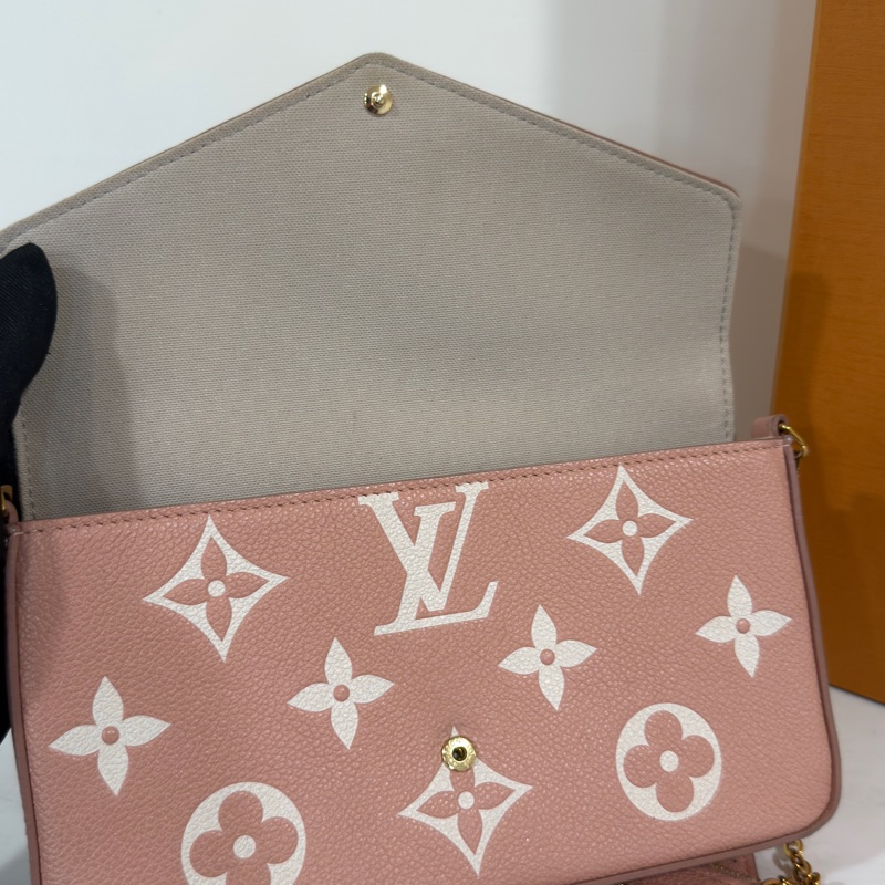 #最便宜🉐Lv #晶片款 Lv Felicia Pochette粉色三合一Woc-3