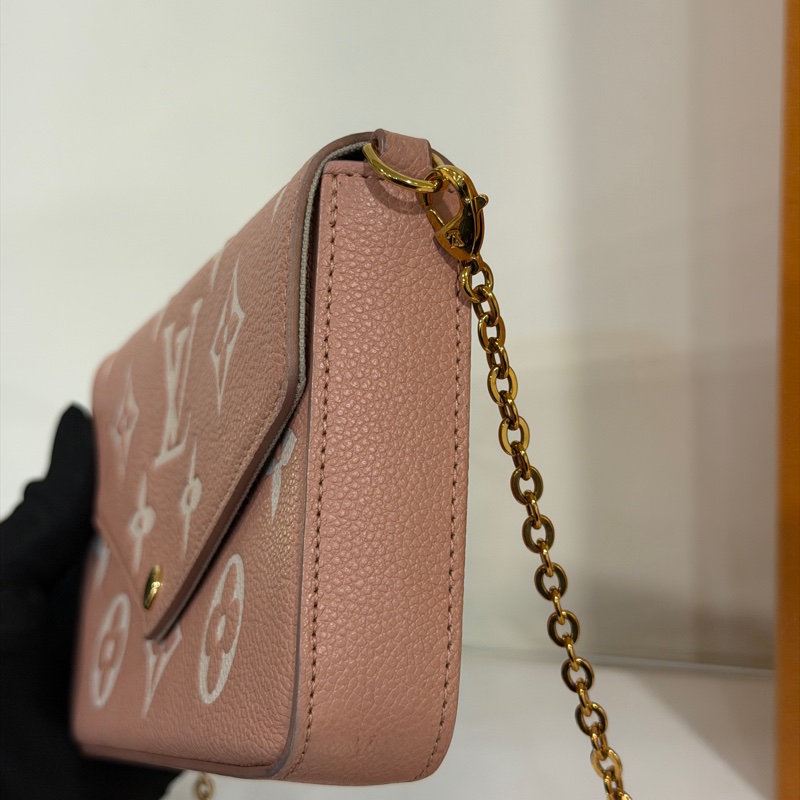 #最便宜🉐Lv #晶片款 Lv Felicia Pochette粉色三合一Woc-4