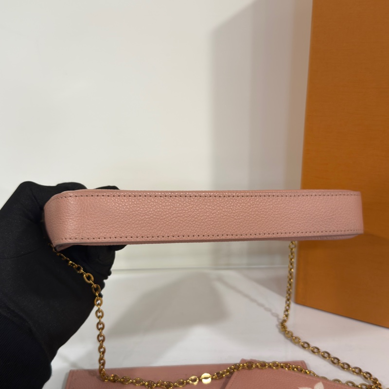 #最便宜🉐Lv #晶片款 Lv Felicia Pochette粉色三合一Woc-5