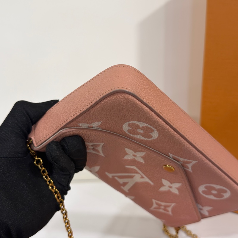 #最便宜🉐Lv #晶片款 Lv Felicia Pochette粉色三合一Woc-6