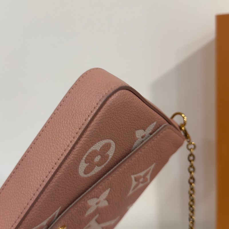 #最便宜🉐Lv #晶片款 Lv Felicia Pochette粉色三合一Woc-7